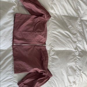 Zip cotton bustier top